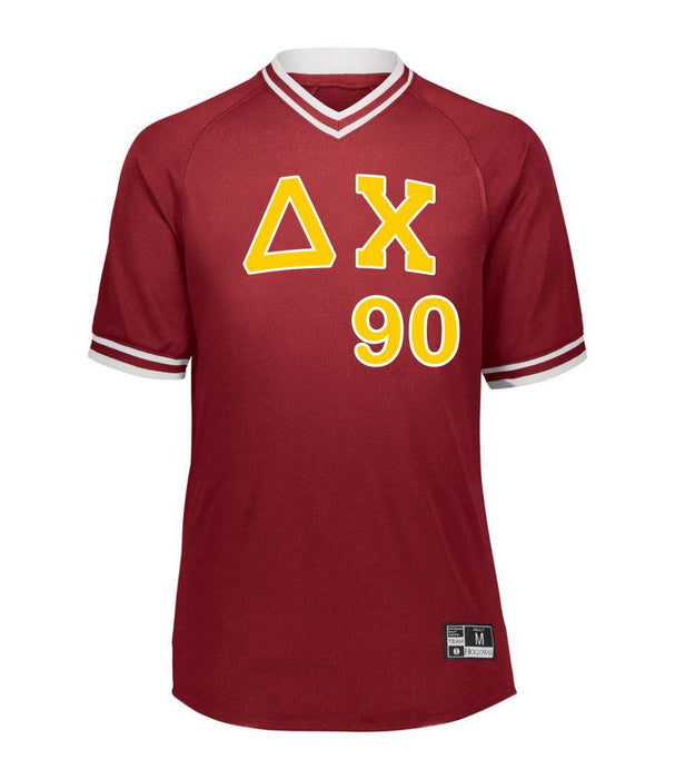 Delta Chi Retro V Neck Baseball Jersey Delta Chi Retro V-Neck Baseball Jersey