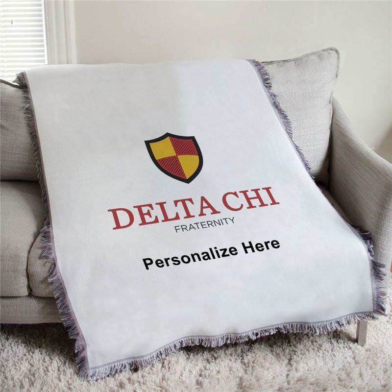 Delta Chi Shield Afghan Blanket Throw Delta Chi Shield Afghan Blanket Throw
