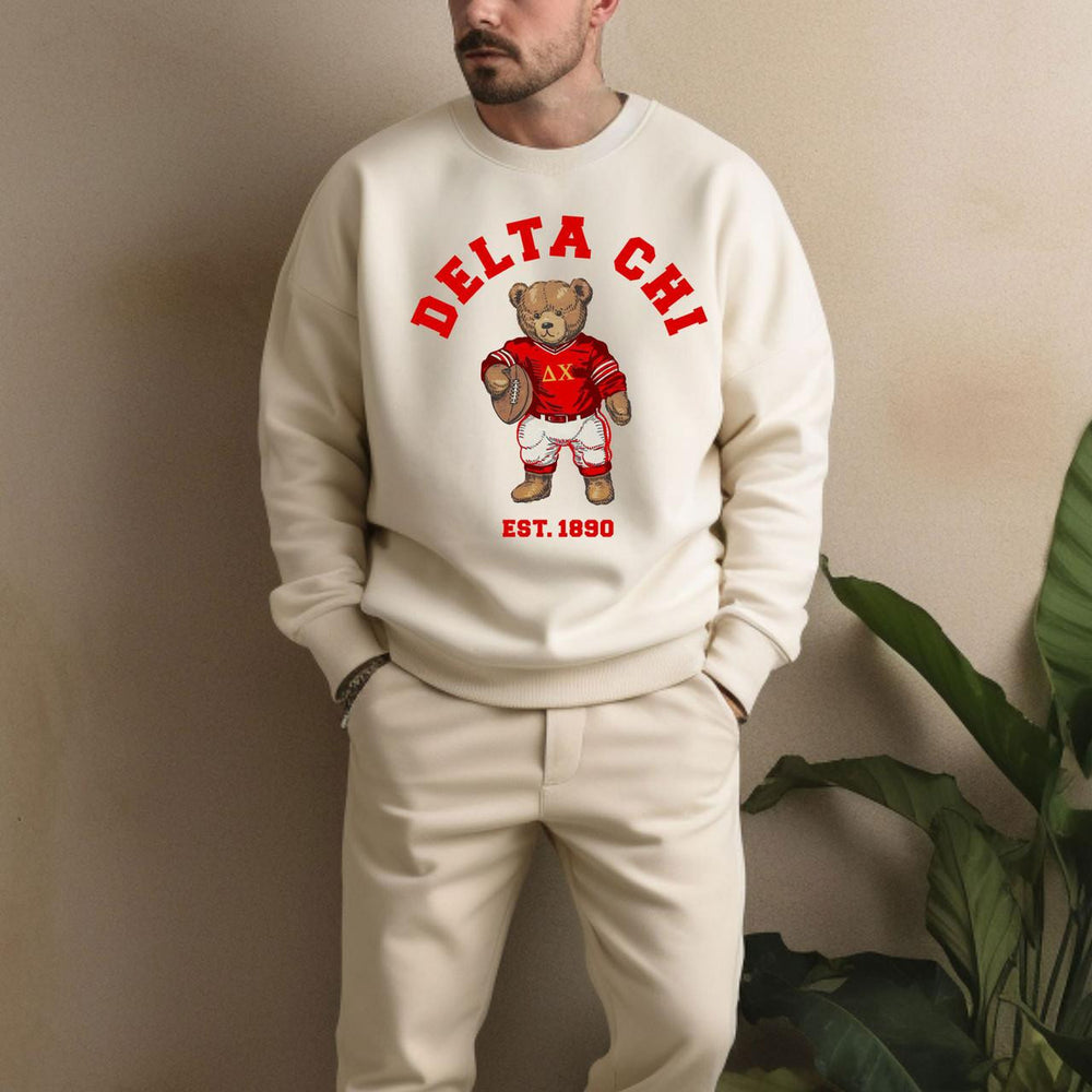 Delta Chi Teddy Bear Crewneck Sweatshirt Delta Chi Teddy Bear Crewneck Sweatshirt