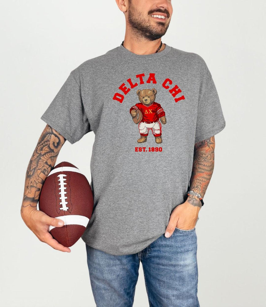 Delta Chi Teddy Bear Football T Shirt Delta Chi Teddy Bear Football T-Shirt