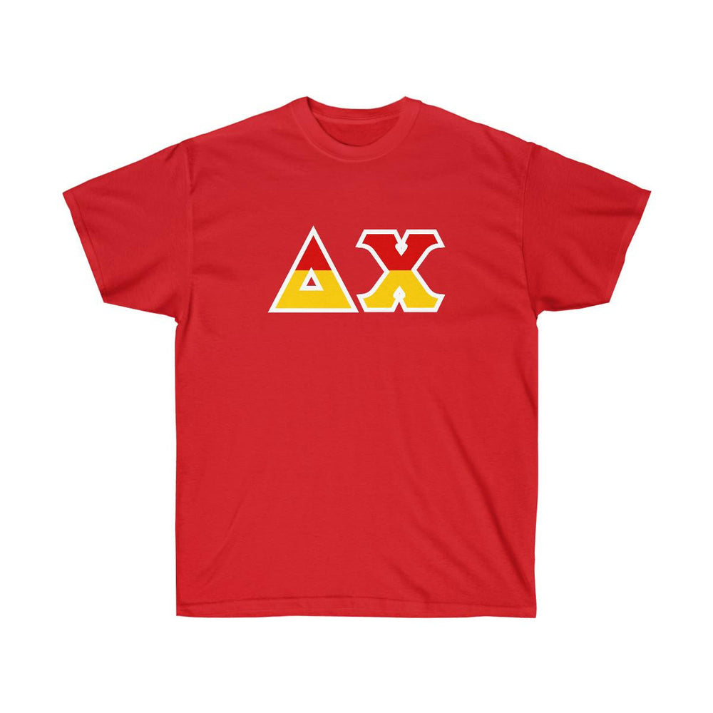 Printify Delta Chi Two Toned Greek Lettered T Shirts Delta Chi Two Toned Greek Lettered T-shirts