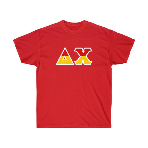 Delta Chi Delta Chi Two Toned Greek Lettered T-shirts