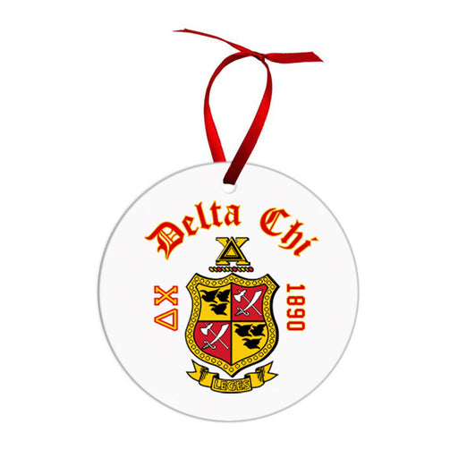 Delta Chi Delta Chi Crest & Year Circle Ornaments