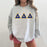 Delta Delta Delta 2 Day Ship Twill Crewneck Sweatshirt Delta Delta Delta - 2 Day Ship Twill Crewneck Sweatshirt