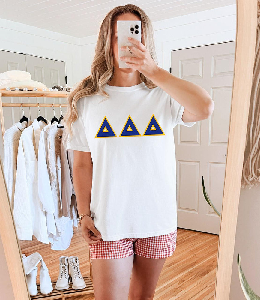 Delta Delta Delta 2 Day Ship Twill Tee Delta Delta Delta - 2 Day Ship Twill Tee