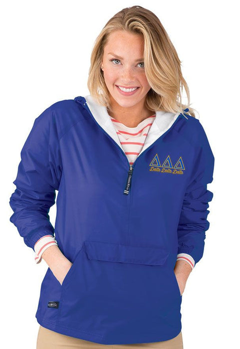 Delta Delta Delta Classic Anorak Delta Delta Delta Classic Windbreaker Pullover