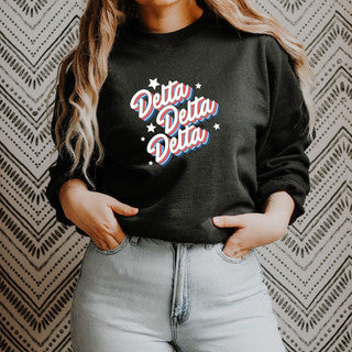 Delta Delta Delta Flashback Crewneck Sweatshirt Delta Delta Delta Flashback Crewneck Sweatshirt