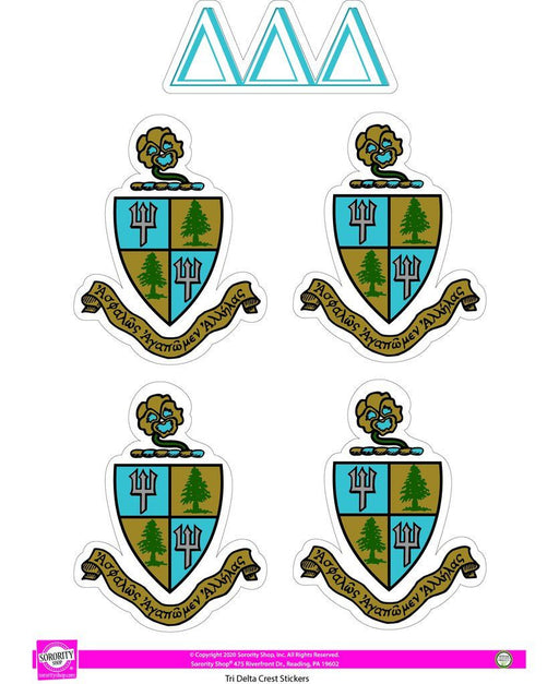 Delta Delta Delta Crest Sticker Sheet