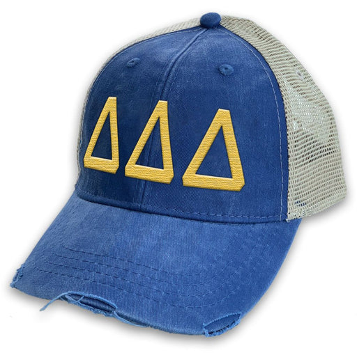 Delta Delta Delta Distressed Trucker Hat