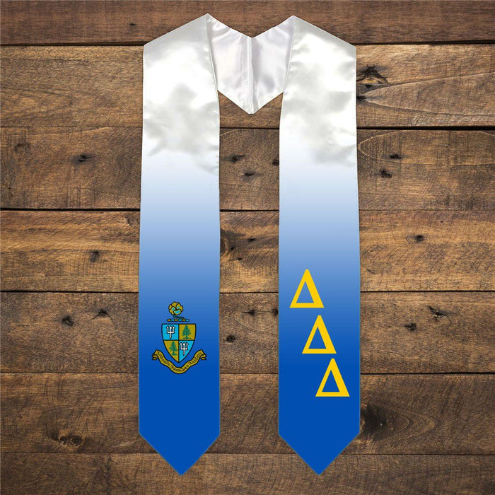 Delta Delta Delta Extra Fancy Diagonal Greek Graduation Stole W Crest Delta Delta Delta Extra Fancy Diagonal Greek Graduation Stole W Crest