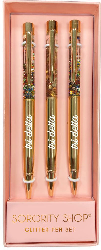 Delta Delta Delta Glitter Pens (set Of 3) Delta Delta Delta Glitter Pens (Set of 3)