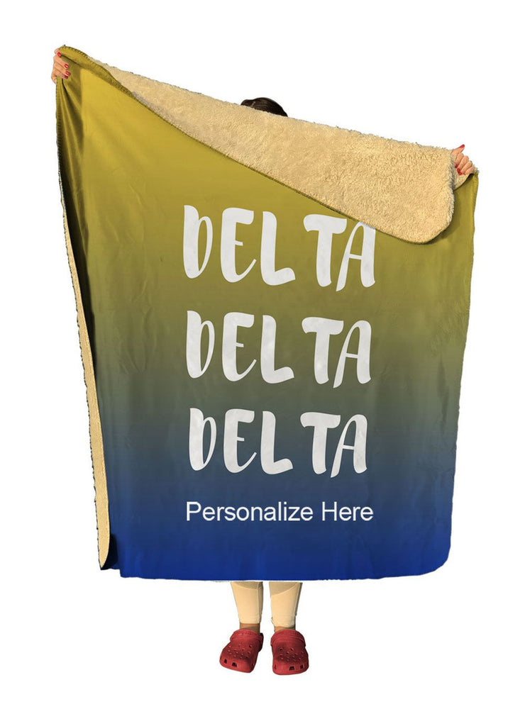 Delta Delta Delta Gradient Sherpa Lap Blanket Delta Delta Delta Gradient Sherpa Lap Blanket