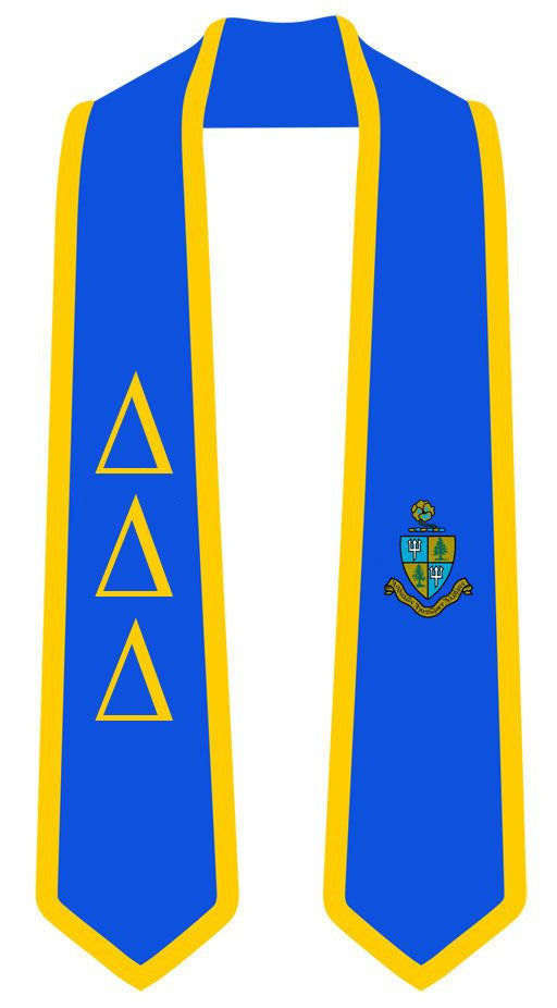DISCOUNT-Delta Delta Delta Greek 2 Tone Lettered Graduation Sash Stole