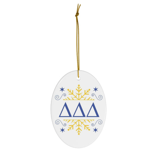 Delta Delta Delta Delta Delta Delta Holiday Color Snowflake Christmas Ornaments