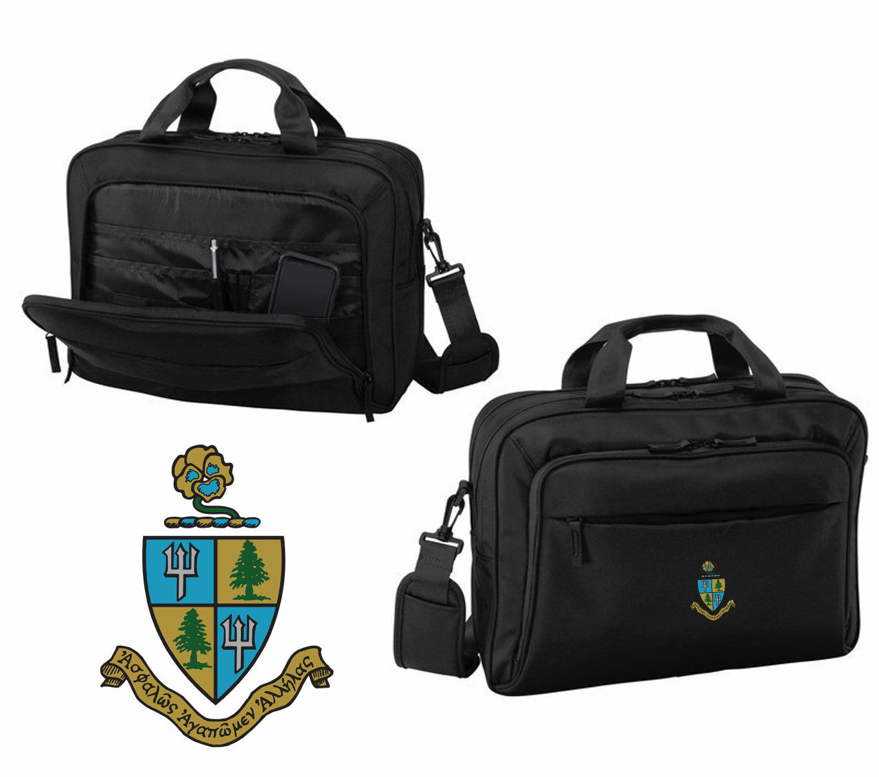 Discount Delta Delta Delta Crest Shield Briefcase Attache DISCOUNT-Delta Delta Delta Crest - Shield Briefcase Attache