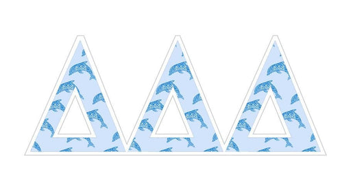 Delta Delta Delta Mascot Greek Letter Sticker - 2.5
