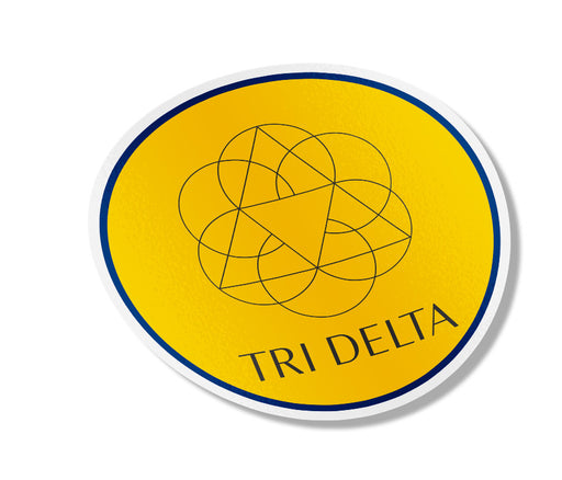 Delta Delta Delta Mascot Round Decals