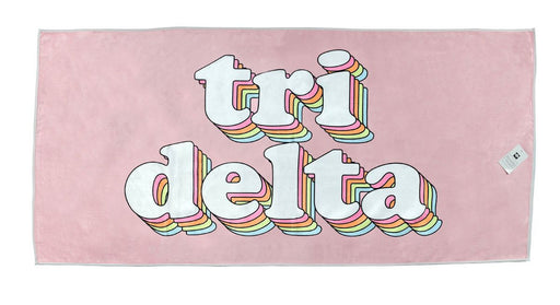 Delta Delta Delta Delta Delta Delta Plush Retro Beach Towel