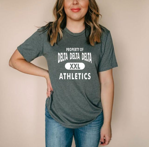 Delta Delta Delta Delta Delta Delta Property Of Athletics T-Shirt