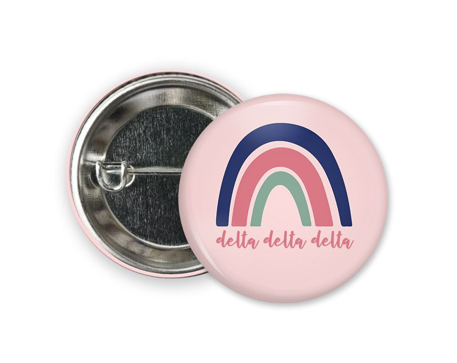 Delta Delta Delta Rainbow Button Delta Delta Delta Rainbow Button