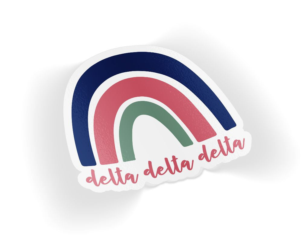 Delta Delta Delta Rainbow Sticker Delta Delta Delta Rainbow Sticker