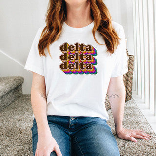 Delta Delta Delta Delta Delta Delta Retro Maya Tees