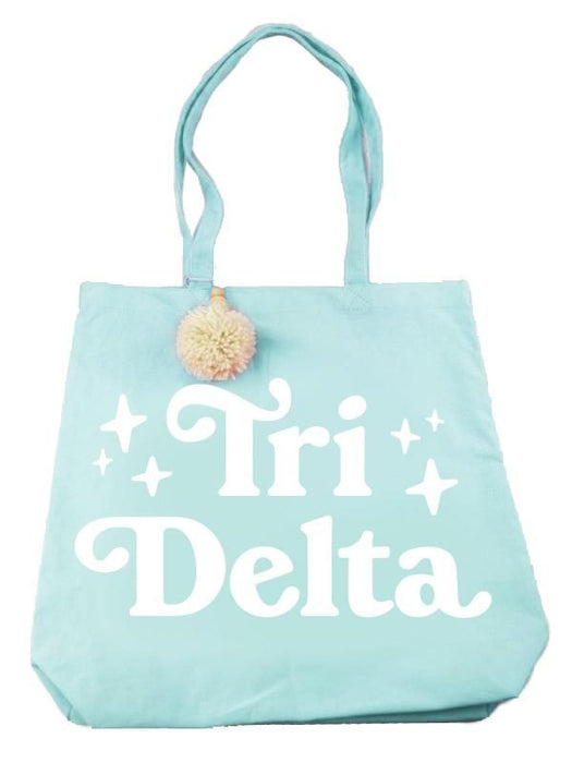Delta Delta Delta Retro Pom Pom Tote Bag Delta Delta Delta Retro Pom Pom Tote Bag