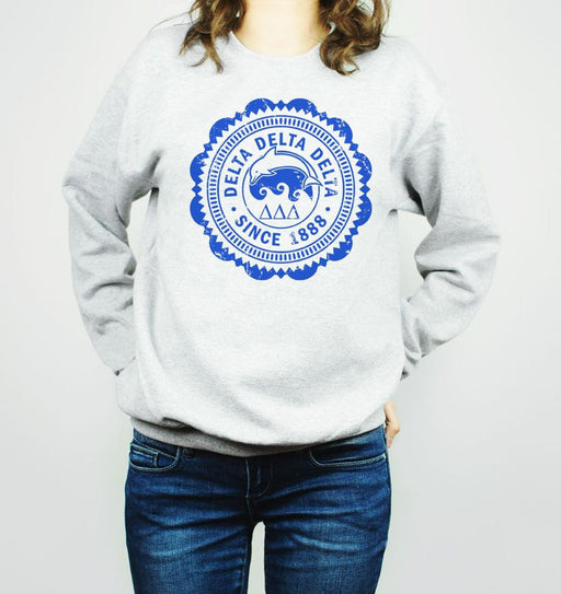 Delta Delta Delta Delta Delta Delta Seal Crewneck Sweatshirt