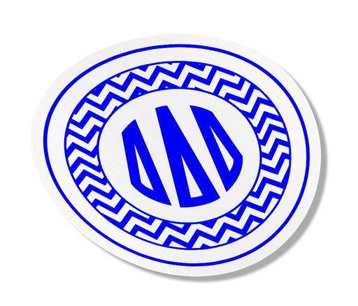 Delta Delta Delta Sorority Monogram Bumper Sticker