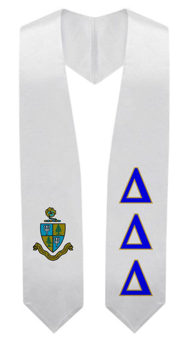 Delta Delta Delta Super Crest Shield Graduation Stole Delta Delta Delta Super Crest - Shield Graduation Stole