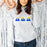 Printify Delta Delta Delta Two Tone Lettered Hooded Sweatshirts Delta Delta Delta Two Tone Lettered Hooded Sweatshirts