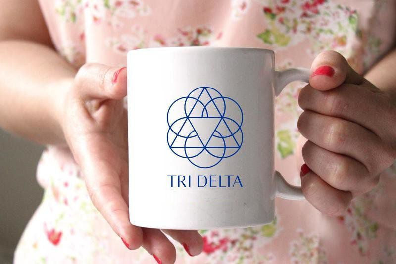 Delta Delta Delta White Mascot Coffee Mug Personalized! Delta Delta Delta White Mascot Coffee Mug - Personalized!