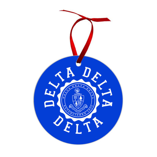 Delta Delta Delta Delta Delta Delta Shield  Christmas Ornaments