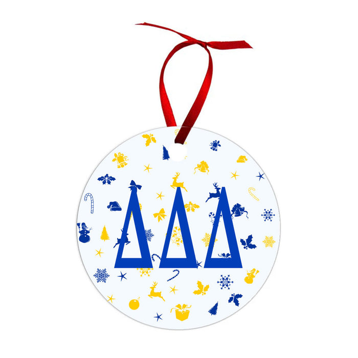 Delta Delta Delta Holiday Cheer Christmas Ornaments Delta Delta Delta Holiday Cheer Christmas Ornaments