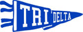 Delta Delta Delta Pennant Decal Delta Delta Delta Pennant Decal