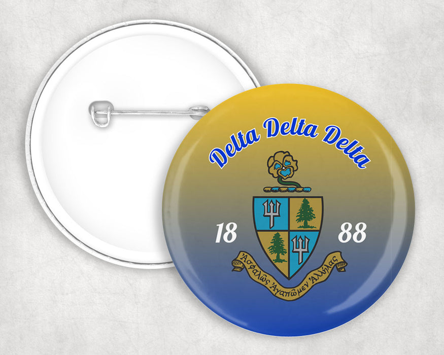 Delta Delta Delta Classic Crest Pin Buttons Delta Delta Delta Classic Crest Pin Buttons