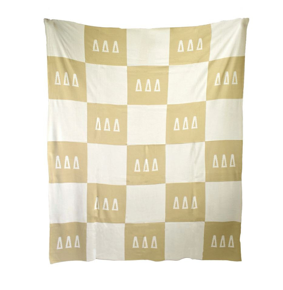 Delta Delta Delta Acrylic Checkerboard Beige Throw Blankets Delta Delta Delta Acrylic Checkerboard Beige Throw Blankets