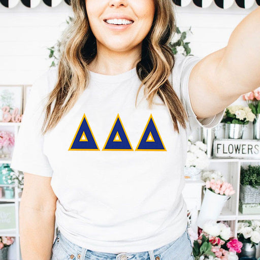 Delta Delta Delta Delta Delta Delta Custom Twill Tee