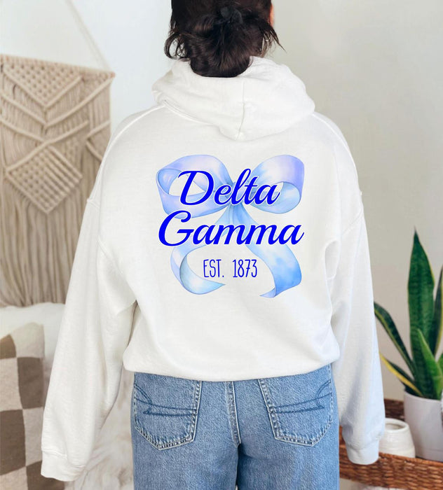 Delta Gamma Bows Established Hoodie Delta Gamma Bows Established Hoodie