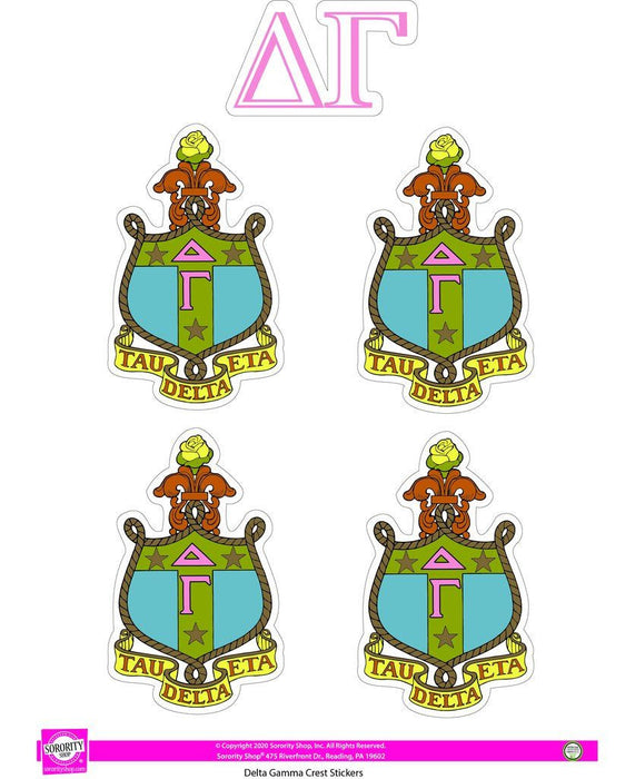 Delta Gamma Crest Sticker Sheet Delta Gamma Crest Sticker Sheet