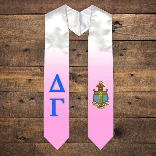 Delta Gamma Delta Gamma Extra Fancy Simple Greek Graduation Stole W Crest