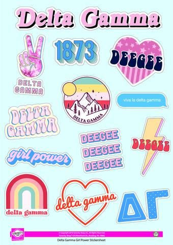 Delta Gamma Girl Power Stickers