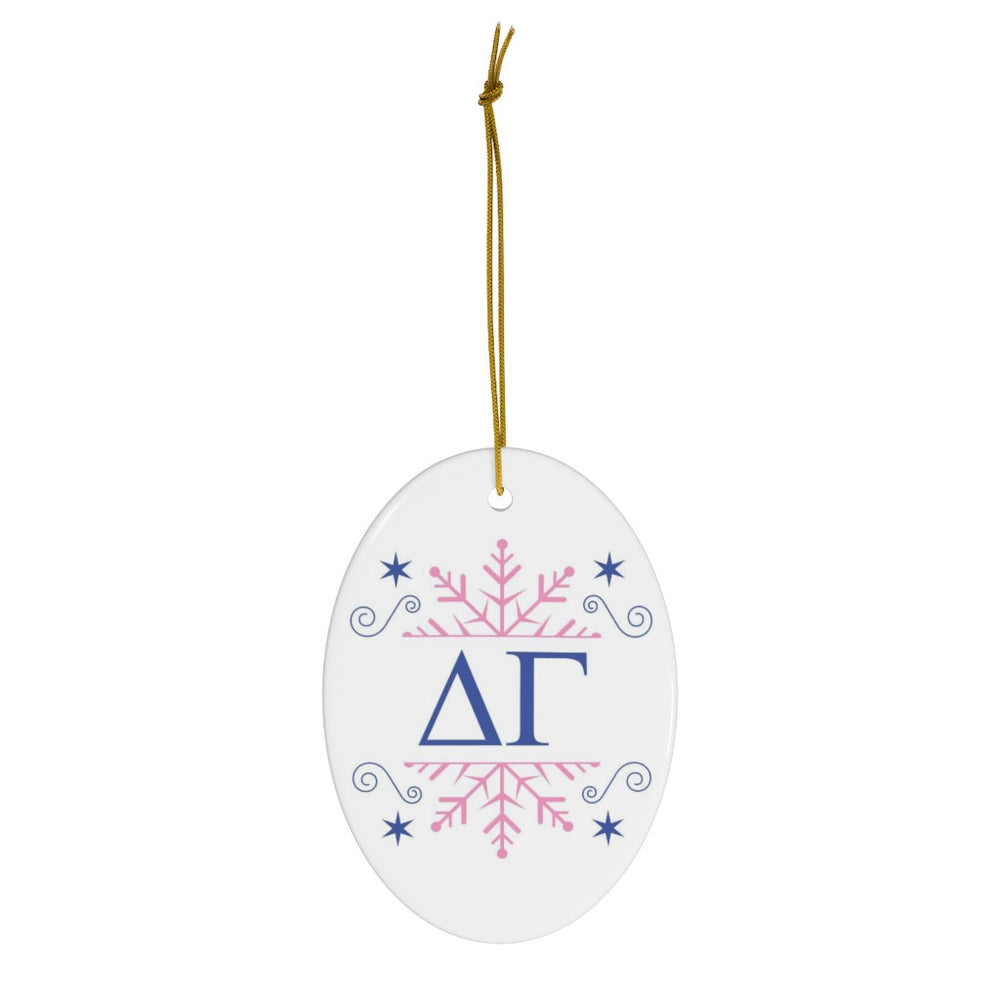Delta Gamma Holiday Color Snowflake Christmas Ornaments Delta Gamma Holiday Color Snowflake Christmas Ornaments
