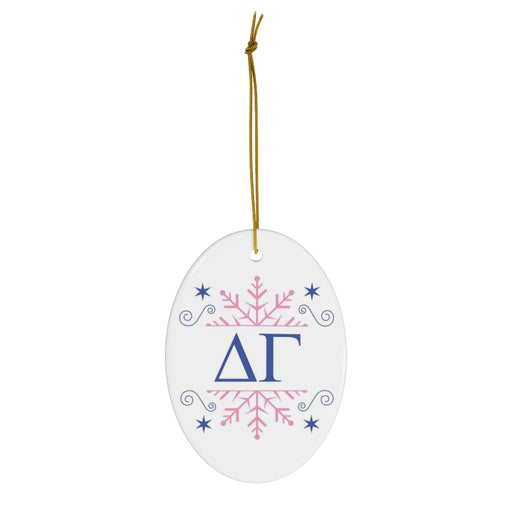 Delta Gamma Delta Gamma Holiday Color Snowflake Christmas Ornaments