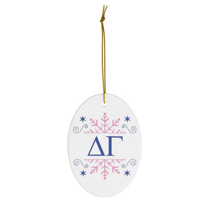 Delta Gamma Holiday Color Snowflake Christmas Ornaments Delta Gamma Holiday Color Snowflake Christmas Ornaments