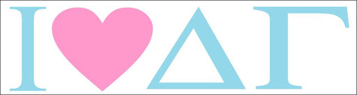 Delta Gamma I Love Bumper Sticker