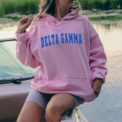 Delta Gamma Delta Gamma Letterman Hooded Sweatshirts
