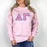 Delta Gamma Lettered Long Sleeve Shirt Delta Gamma Lettered Long Sleeve Shirt