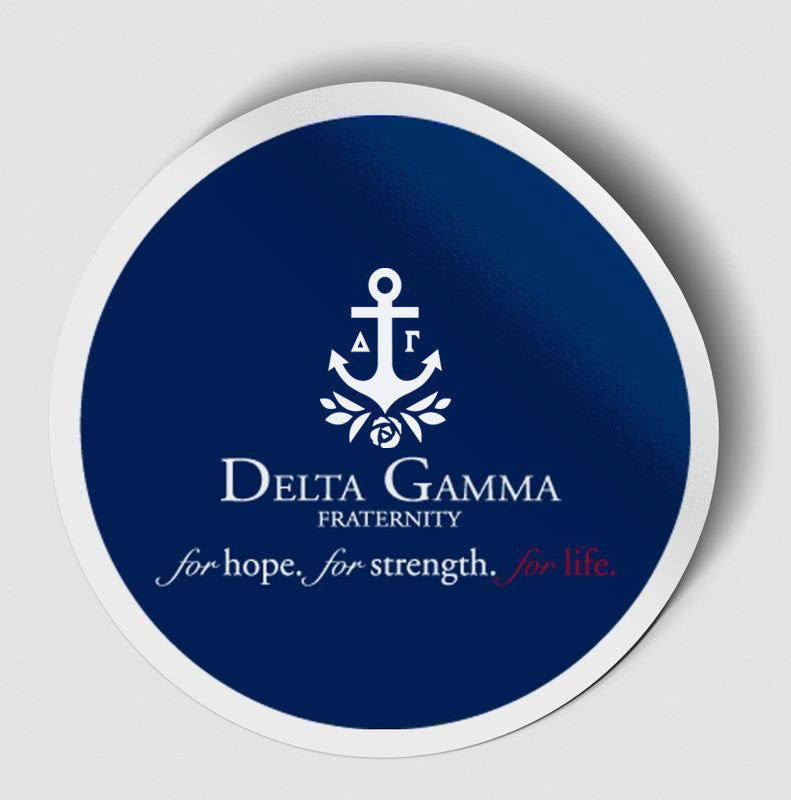 Delta Gamma Logo Round Decal Delta Gamma Logo Round Decal