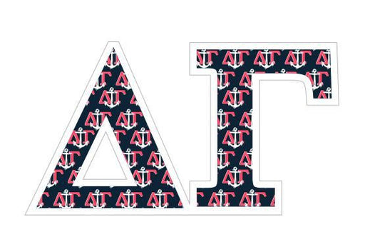 Delta Gamma Mascot Greek Letter Sticker - 2.5